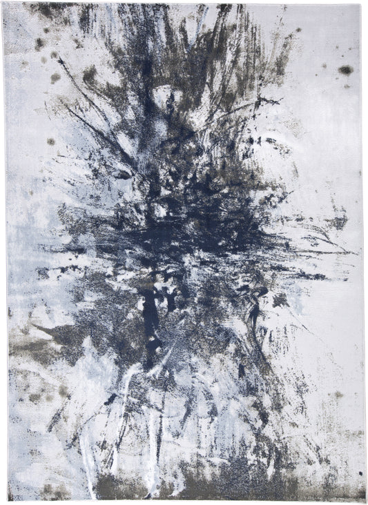 Gaspar 3833F White/Gray Rug by Feizy