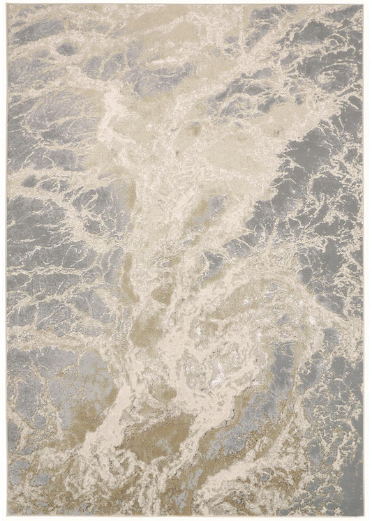 Aura 3563F Beige/Gray Rug by Feizy