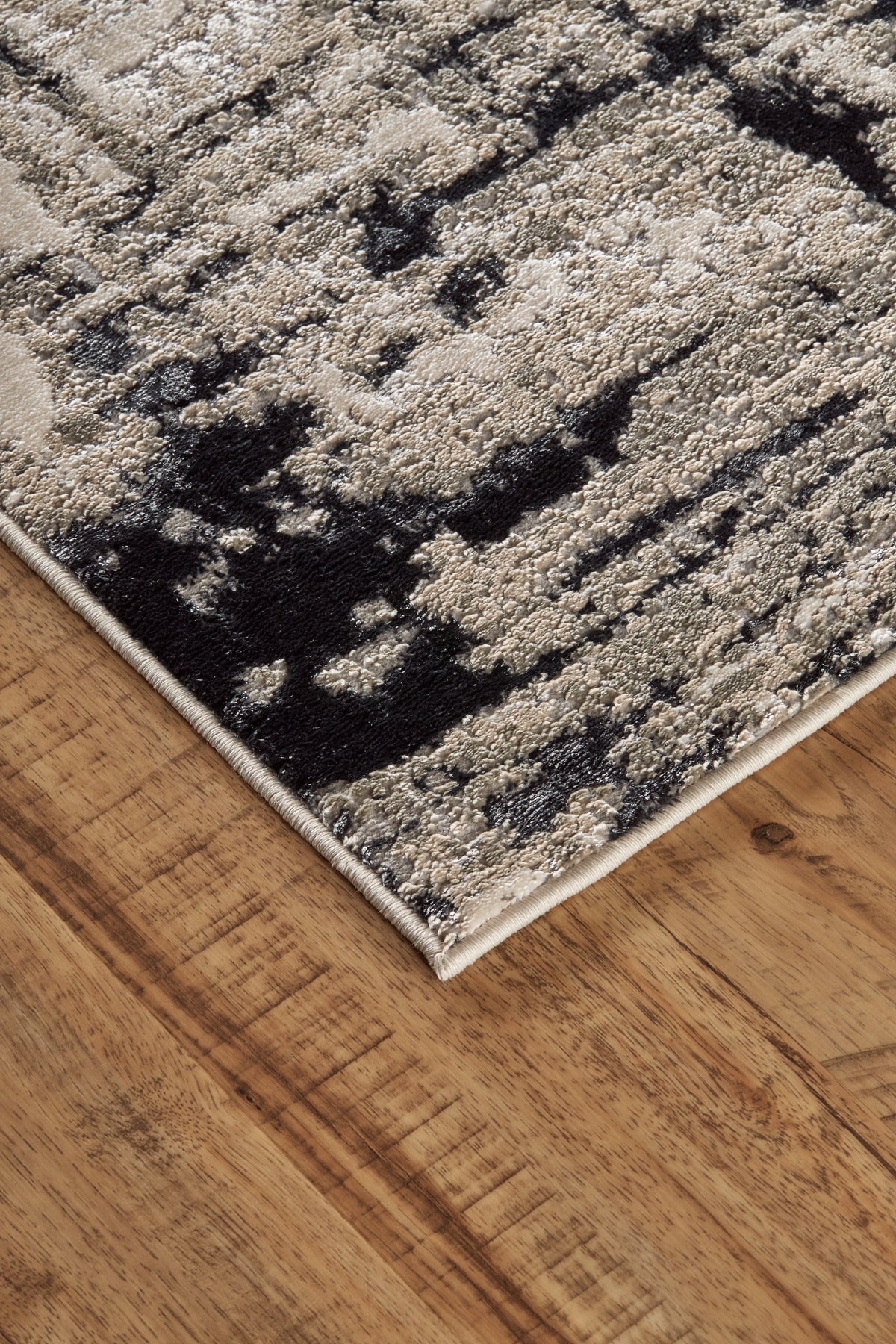 Micah 3339F Black Rug by Feizy