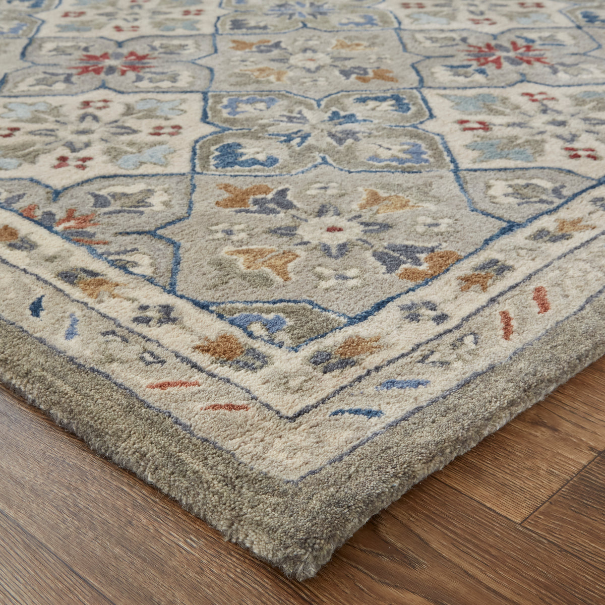 Rylan 8638F Gray/Multi Rug by Feizy