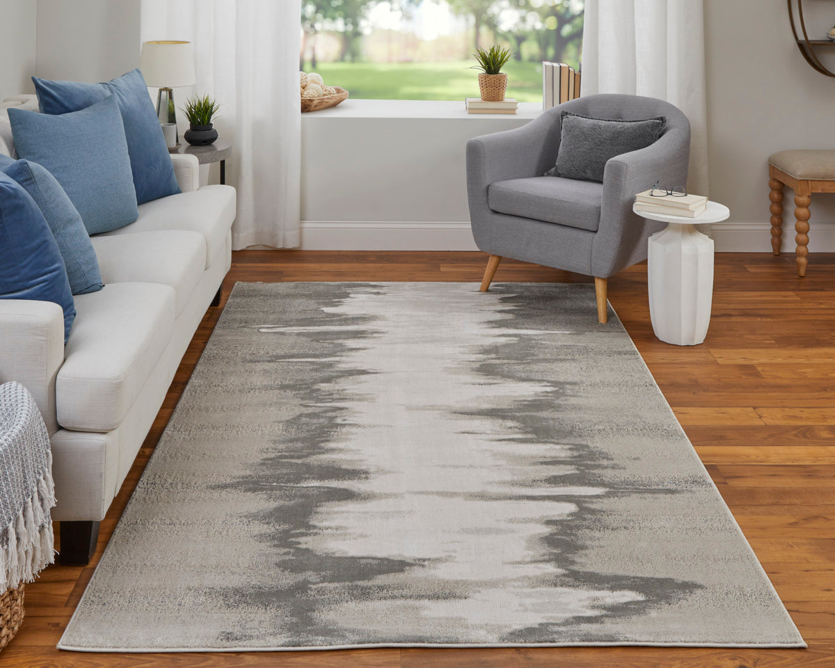Micah 39LQF Ivory/Silver Rug by Feizy