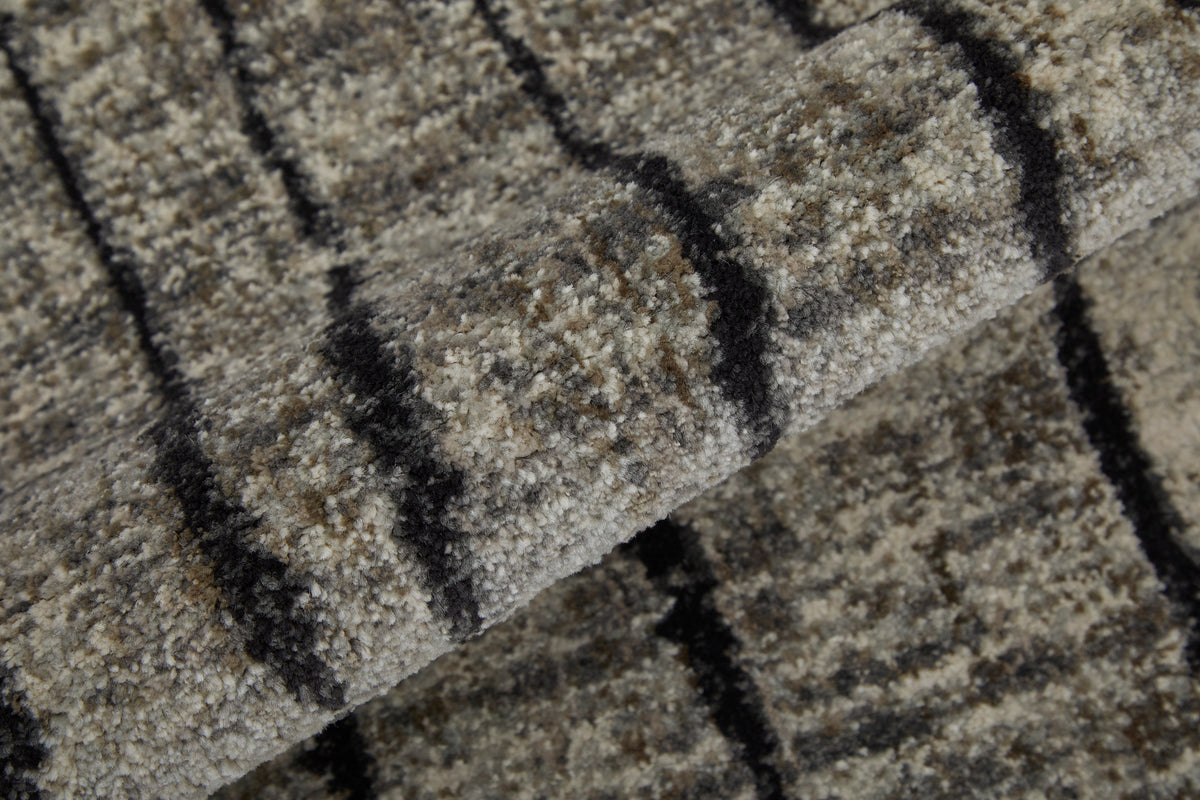 Kano 39LIF Ivory/Charcoal Rug by Feizy