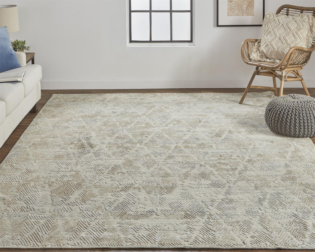 Elias 6718F Gray/Brown Rug by Feizy