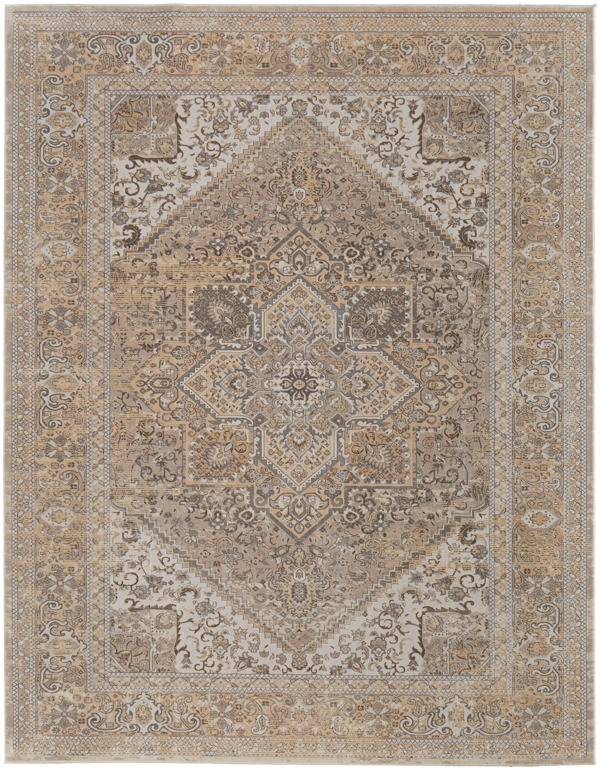 Celene 39KXF Beige/Brown Rug by Feizy