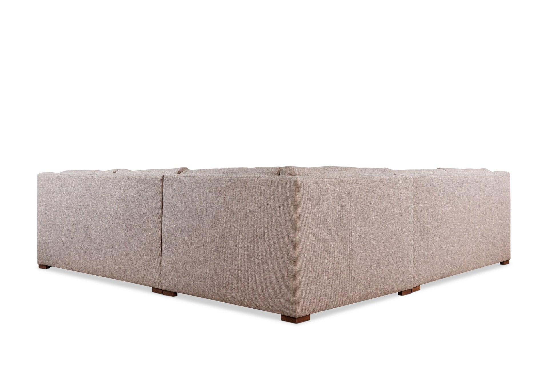 WILSHIRE sectional in Esber Mushroom, back view