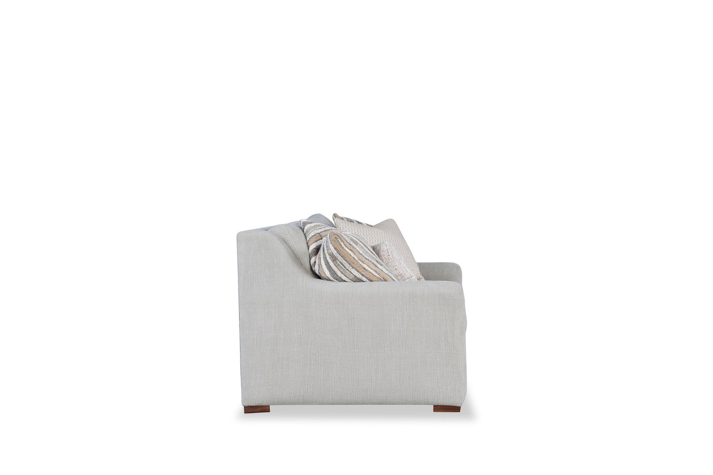 WILSHIRE sectional in Mesero Fog, side view