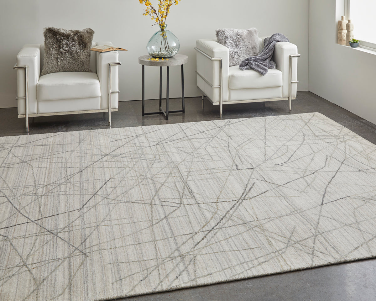 Whitton 8894F Ivory/Charcoal Rug by Feizy