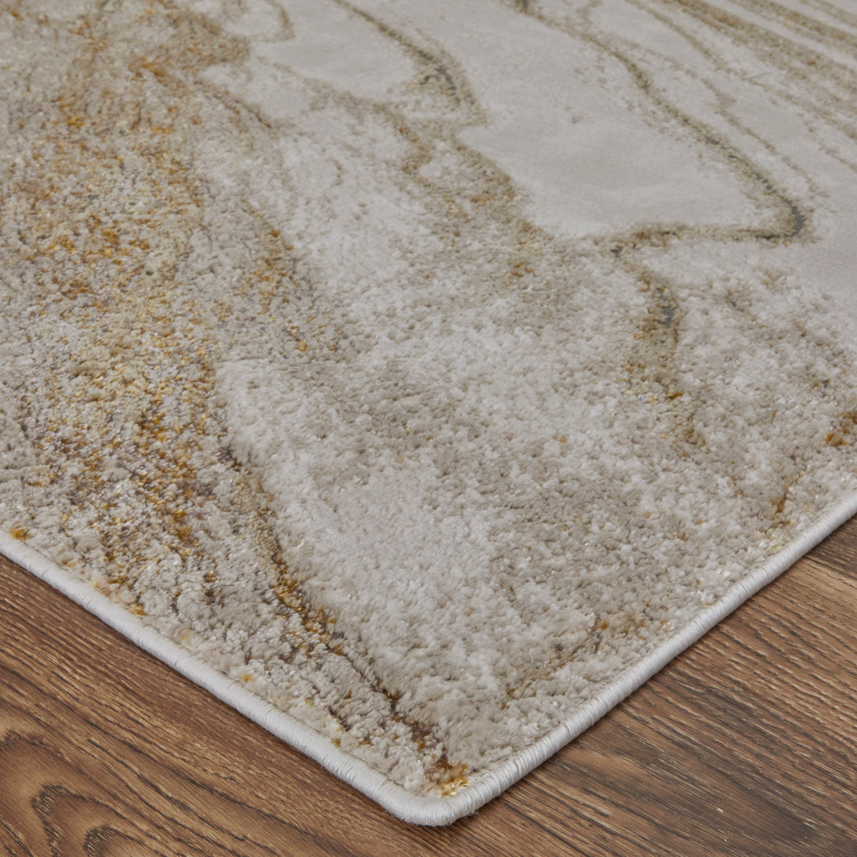 Aura 39LLF Ivory/Gold Rug by Feizy