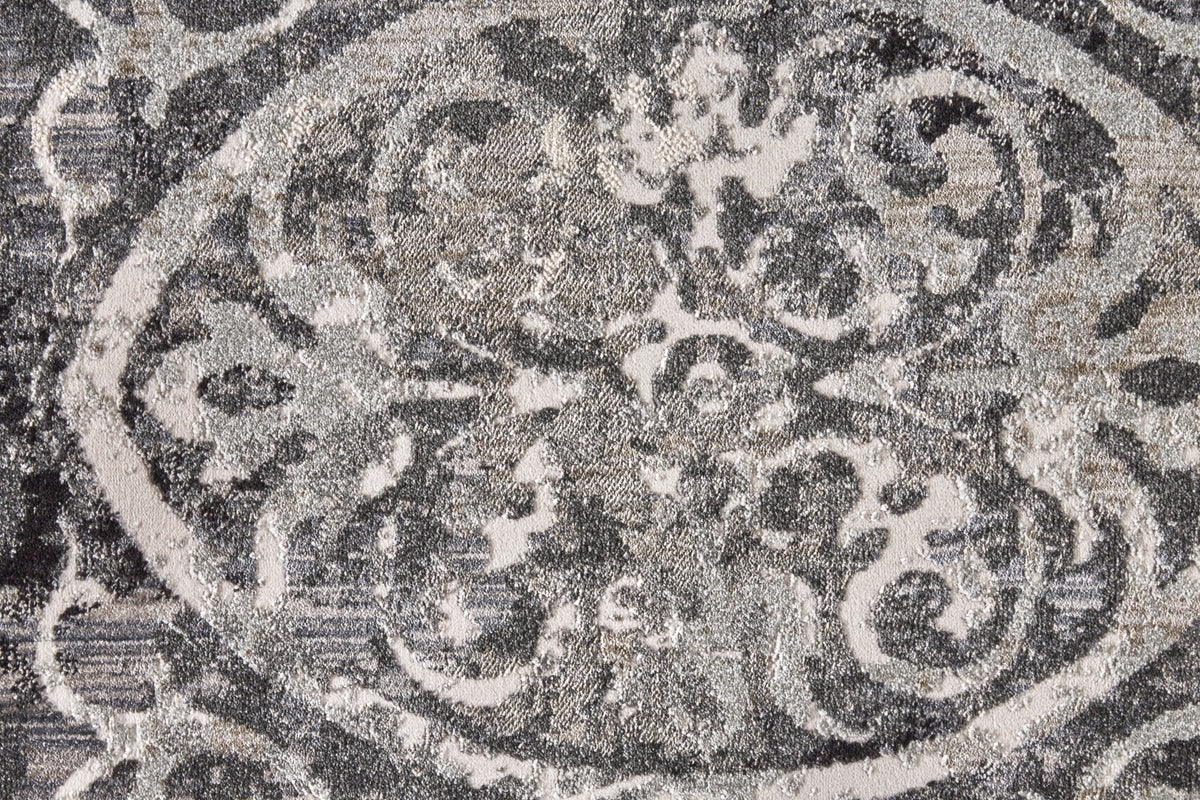 Kano 3871F Charcoal/Ivory Rug by Feizy