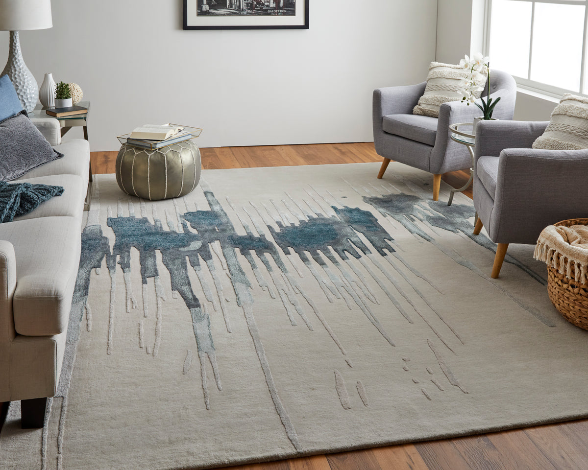 Anya 8882F Blue/Multi Rug by Feizy