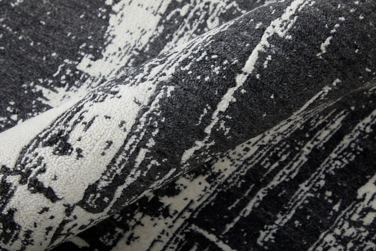 Coda 8929F Black/White Rug by Feizy