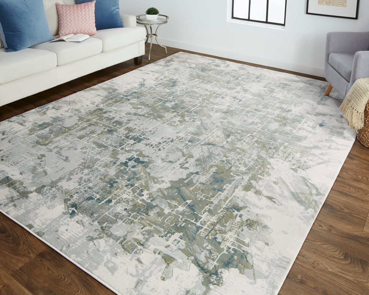 Atwell 3146F Silver Rug by Feizy